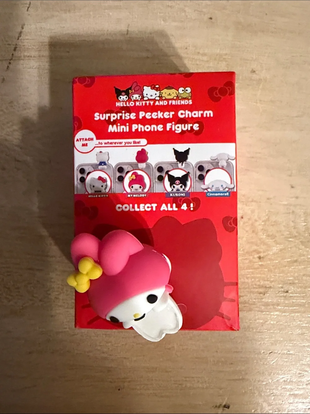 Hello Kitty Surprise Peeker Charm Mini Phone Figure - My Melody